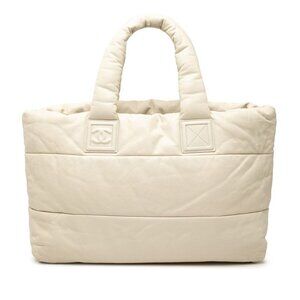 Chanel Coco Cocoon White Leather Tote